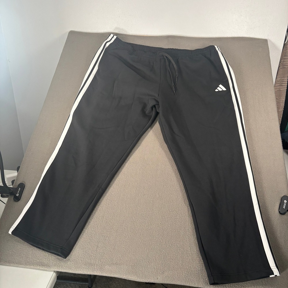 Adidas M 3S FL OH PT Pants Mens Size 4XL Black White Athletic JX9117